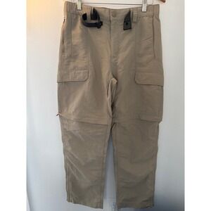 The North Face Woven Belted Convertible Cargo Pants Mens Medium x 30 Beige Nylon